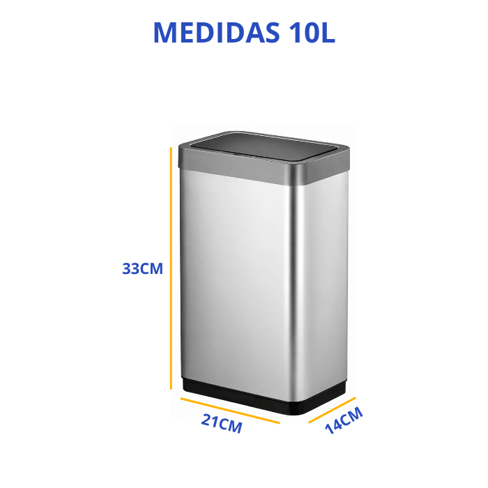 Lixeira de Luxo em Aço Inox com Abertura Automática [Compre 1 & Leve 2]