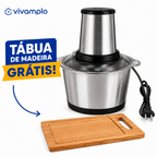 Triturador Elétrico ChefPro 2L Bivolt + Tábua de Madeira Grátis