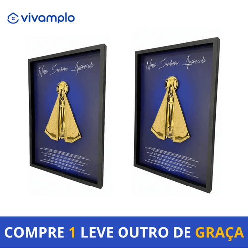 Quadro Decorativo Nossa Senhora Aparecida 3D com Moldura Premium [Compre 1 & Leve 2]