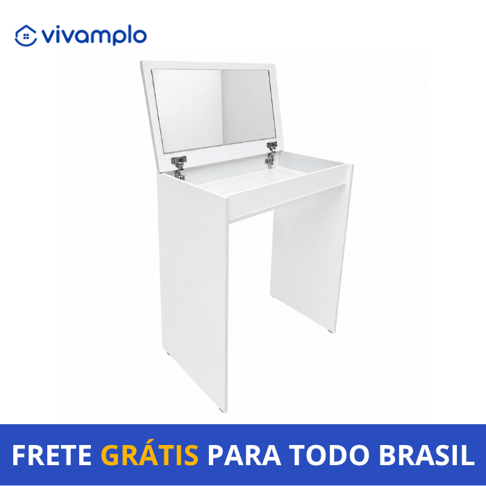 Penteadeira com Espelho e Organizador para Maquiagem.