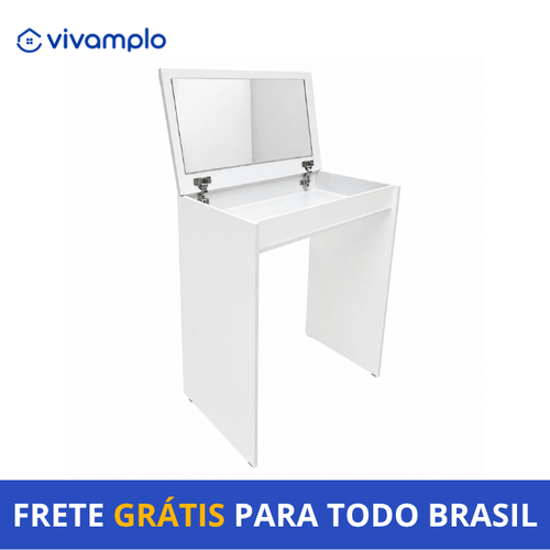 Penteadeira com Espelho e Organizador para Maquiagem.