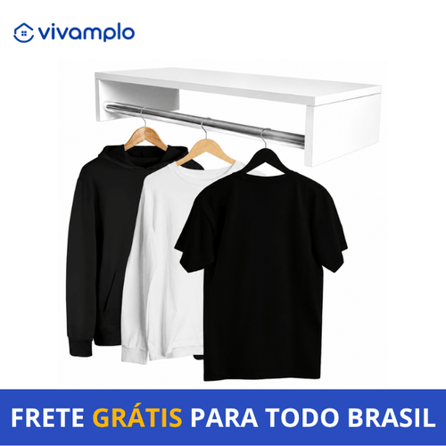 Cabideiro Arara de Parede 60 cm para Closet
