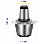 Triturador Elétrico ChefPro 2L Bivolt + Tábua de Madeira Grátis