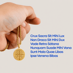 Corrente Medalha de São Bento- Banhado a Ouro ou Prata [Compre 1 & Leve 2]