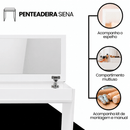 Penteadeira com Espelho e Organizador para Maquiagem.
