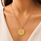 Corrente Medalha de São Bento- Banhado a Ouro ou Prata [Compre 1 & Leve 2]
