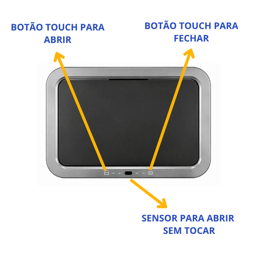 Lixeira de Luxo em Aço Inox com Abertura Automática [Compre 1 & Leve 2]