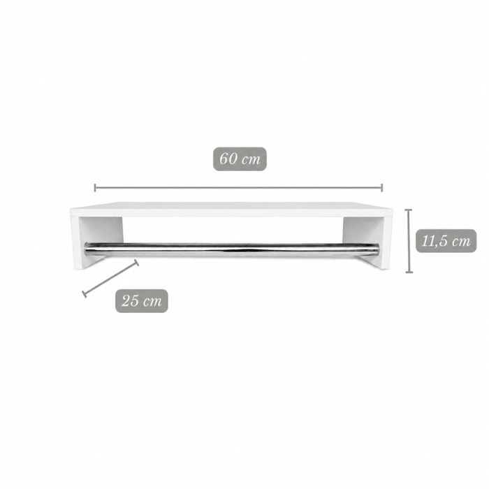 Cabideiro Arara de Parede 60 cm para Closet