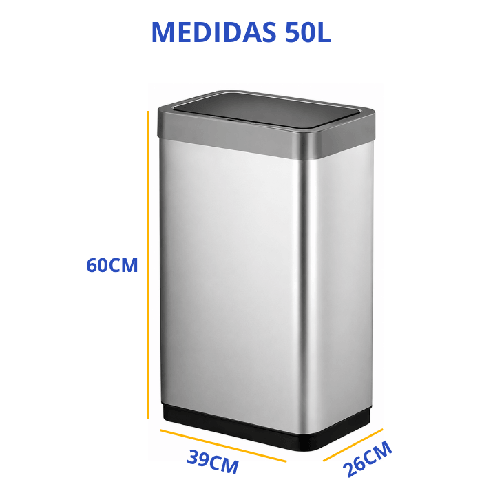 Lixeira de Luxo em Aço Inox com Abertura Automática [Compre 1 & Leve 2]