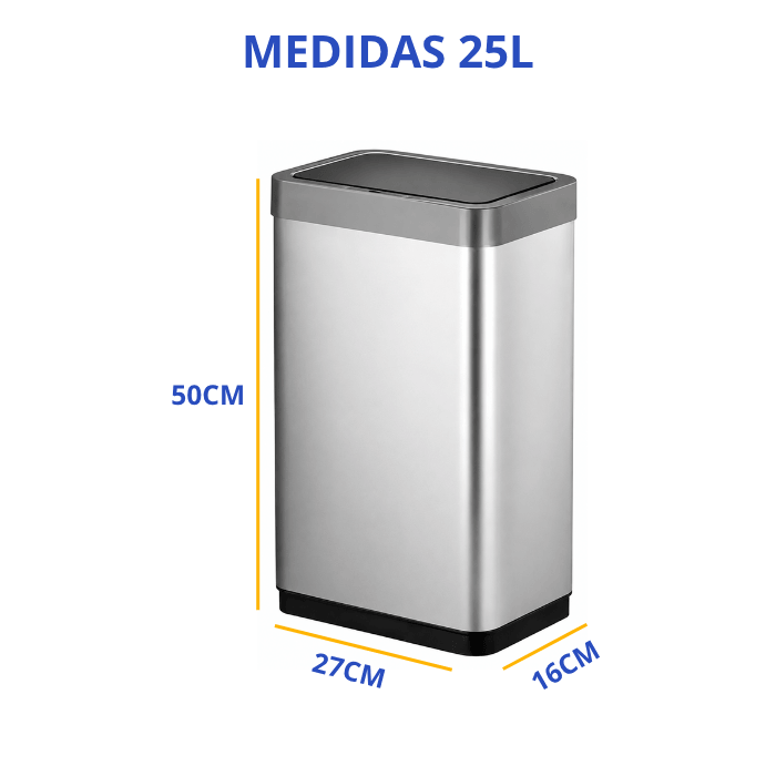 Lixeira de Luxo em Aço Inox com Abertura Automática [Compre 1 & Leve 2]